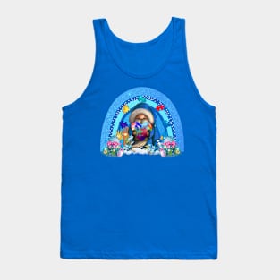 Cute Gnome Rainbow Autism Awareness Easter Day 2024 Tank Top